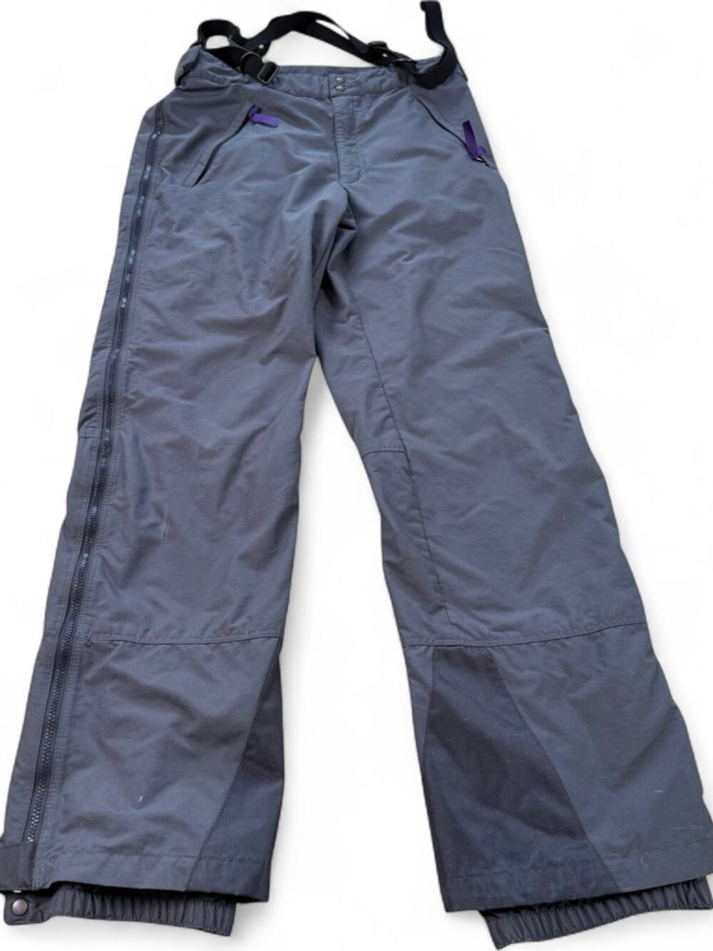 Patagonia Snow Ski Pants Style 85051 Men's 36 Gray Purple Suspenders